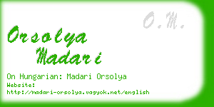 orsolya madari business card